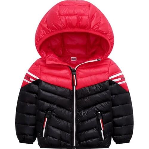 Lightweight Down Padded Jacket O-neck Fashion Kids Winter Coats Zippers Super High Quality Children Outerwear Coats