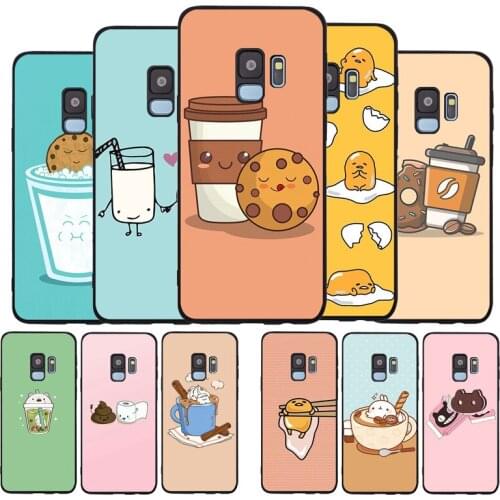 Cute Milk Biscuits BFF Black TPU Silicone Soft Phone Case For Samsung Galaxy S20 S10 S9 S8 Plus Lite NOTE 10 9 8 S7 EDGE