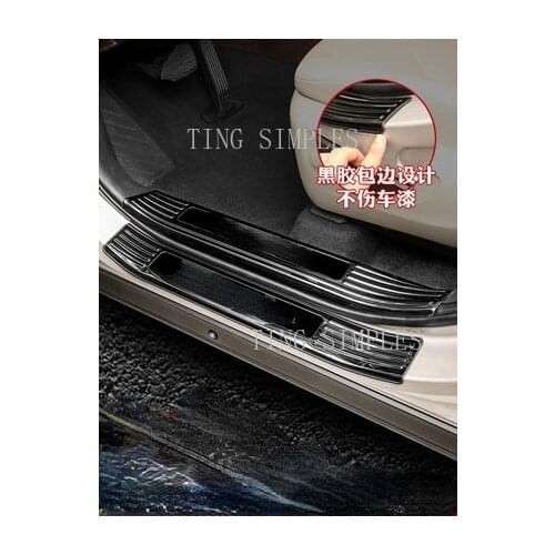 For Toyota Highlander 2020 2021 2022 Car Stainless Steel Pedal Door Sill Scuff Plate Exterior Inner Built Threshold Parts