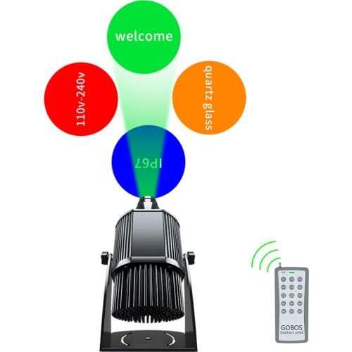 80W 4 pictures Multiple image switches outdoor projector for advertising Gobo Projector led logo projector light