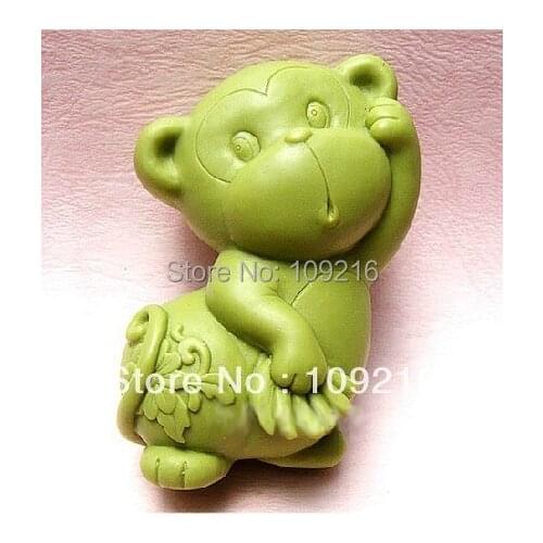 Wholesale!!!1pcs Chinese Zodiac-Monkey(zx212) Silicone Handmade Soap Mold Crafts DIY Mold