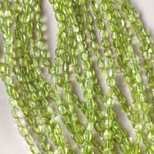 Peridot green baroque faceted 4-4.5mm for DIY jewelry 32cm making loose beads FPPJ wholesale beads nature gemstone