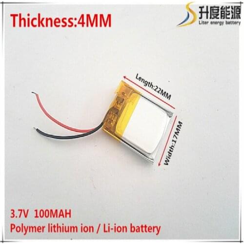 Tablet battery 401722 3.7V 100mAh Universal Li-ion for tablet pc 7 inch 8 9 Mp3 Mp4 GPS mobile bluetooth