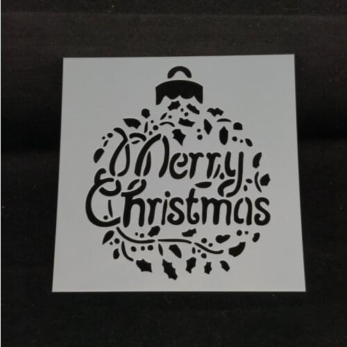 Merry Christmas Plastic Layering Stencils for DIY Scrapbooking/photo album Decorative Embossing DIY Paper Cards Crafts