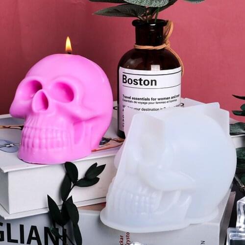 Skull Silicone Candle Mold DIY Crystal Epoxy Resin Mold Handmade Plaster Aromatherapy Home Decoration Handmade Crafts