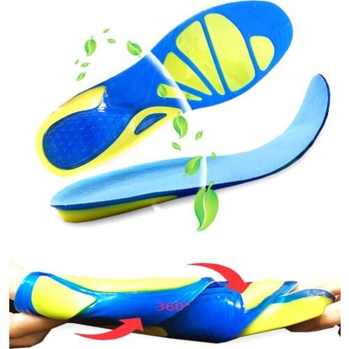Silicon Gel Insoles Foot Care for Plantar Fasciitis Sport Insoles Shock Absorption Pads arch orthopedic sports shoes insole