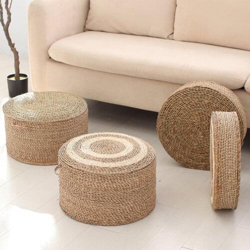 Straw Futon tatami mat balcony bay window mat round thickened meditation mat tea ceremony pudunpu mat