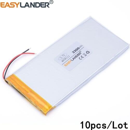 10pcs/Lot 3300mAH 4858112 lithium Li ion polymer rechargeable battery for POWER BANK tablet pc mp3 mp4 GPS cell phone speaker