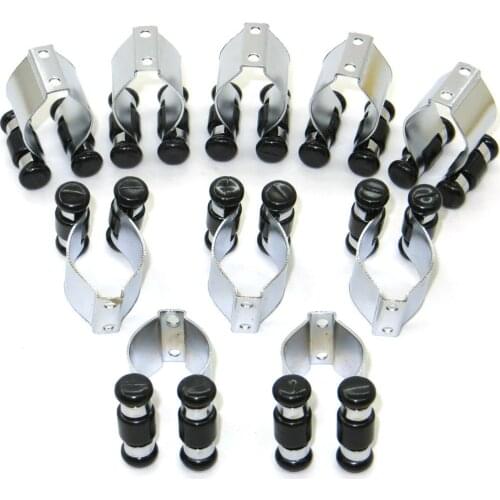 10pcs Silvery metal Pool Billiards Cue Stick Clips Holder Wall Mount Rack Storage Clips - Easy to Insall