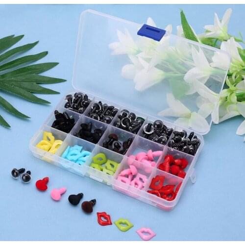 140Pcs DIY Doll Puppet Plastic Eyes Nose Mouth Safety Washers Pads For Handmade Plush Anime Doll Girl Craft Children Kids Toy