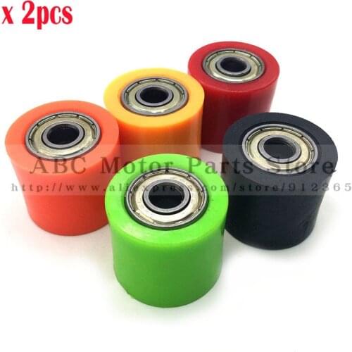 2pcs of 8mm 10mm chain roller tensioner M8 M10 pulley wheel guide motorcycle dirt bike enduro accessories