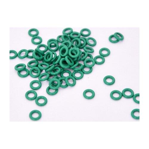 30pcs 1.5mm diameter green fluoro rubber O-ring repair box skeleton oil seal PTFE gasket 36mm-43mm outer diameter