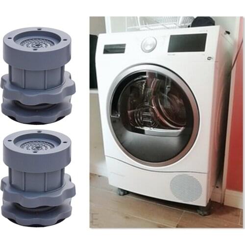New 4PC Adjustable Heighten Washing Machine Anti Vibration Pad Shock Non Slip Feet Mat Fridge Floor Furniture Protector