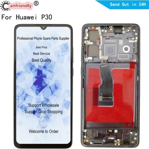 6.1 inches OLED LCD For Huawei P30 ELE-L29 L09 L04 AL00 TL00 LCD Display Touch Panel Screen Digitizer With Frame Assembly