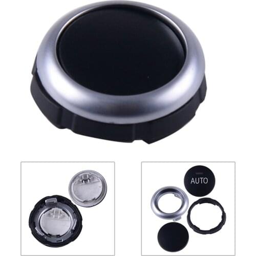 Car Control Button Knob 61319393931 Accessories Black+Silver Interior Replacement
