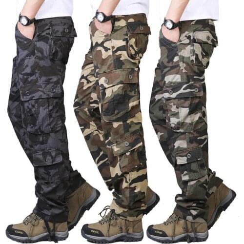 2021 New Autumn Camouflage Pants Men Straight Loose Long Army Trousers Casual Military Pants Men Pantalon Cargo Hombre