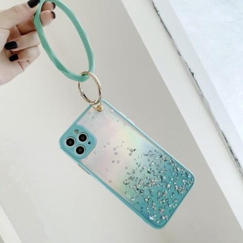 Epoxy Glitter Bracelet Phone Case for iPhone 12 Pro MAX mini 11 Pro XS MAX XR 7 8 Plus Silicone Soft Protective Cover