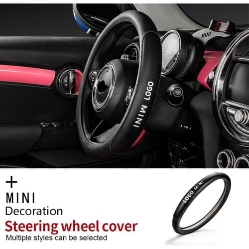 PU leather steering wheel cover Car interior accessories For MINI COOPERS JCW ONE COUNTRYMAM F54 F55 F56 F60 R60 R61 car styling