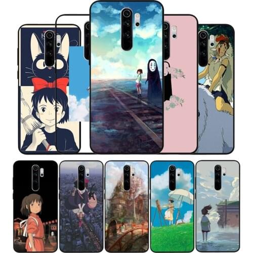 Chihiro Miyazaki hayao anime series Soft Silicone black Phone Case For Redmi 4A 4X 5PLUS 5A NOTE 9S 9 8T 8 7 6 5 4 PRO