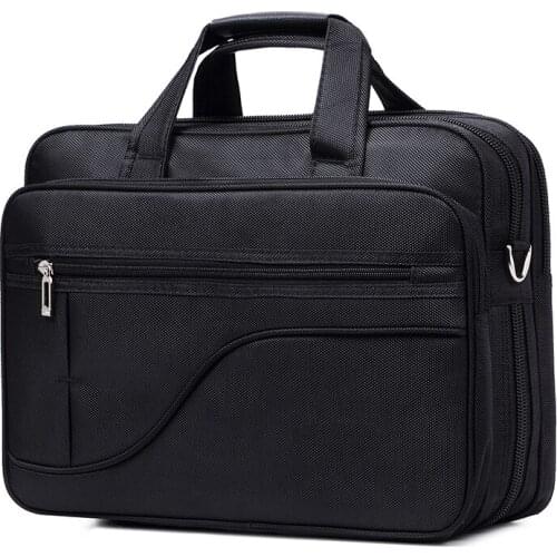 Business Briefcase Laptop Bag Men High Quality 13 14 15.6 17 Inch Waterproof Oxford 40CM Large Capacity Man Travel Shoulder Bags