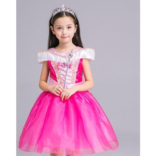 Disney Kids Dresses for Girls Alo Princess Costume Dress Christmas Halloween Childrens Clothing Elegant Brand Designer S1802