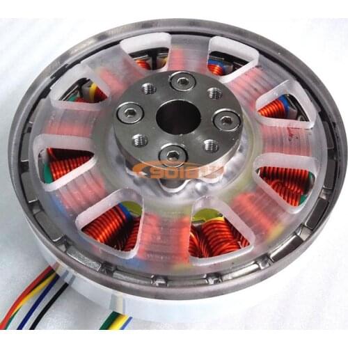 200W Disc Brushless DC Motor Flat Direct Drive Hollow Shaft Torque Motor Sensor with Hall