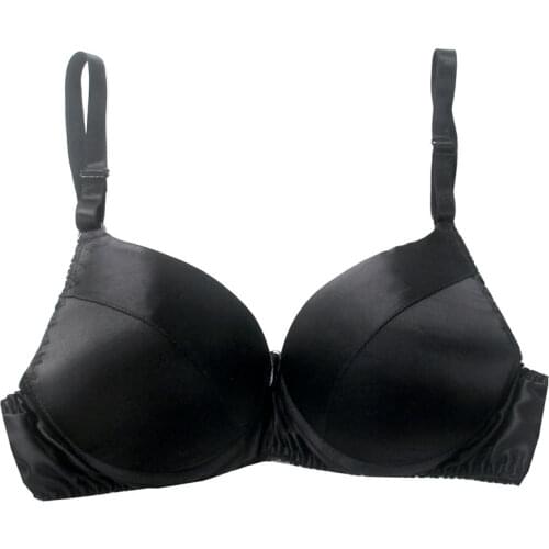 100% Mulberry Silk Double-side Silk Bras Sexy Real Silk Wire Free Seamless Bras 75 80 38 40 95 AB Free Shipping