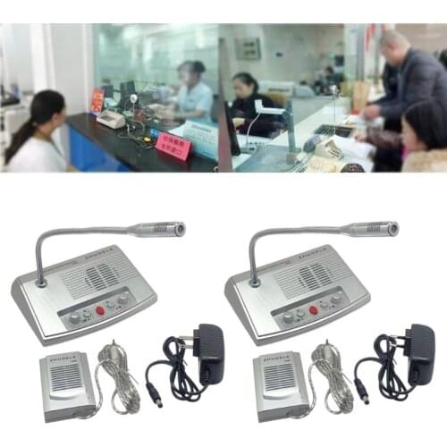 2 Way Window Intercom System Bank Counter Interphone Zero-touch For Business Store Bank Station Ticket Window 9906