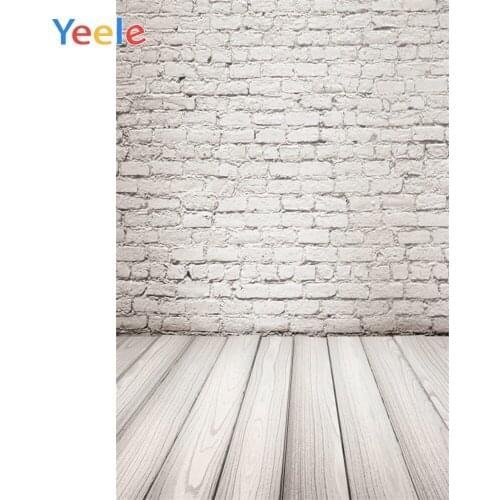Yeele White Brick Wall Wooden Floor Baby Child Portrait Photo Background Doll Pet Food Photozone Photo Backdrop For Photo Studio