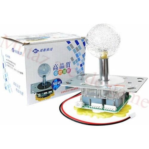 Crane Machine Arcade Game Accessory 7 color flashing Colorful LED Joystcik Glitter Lighted Illuminated Joystick 12V Arcade Stick