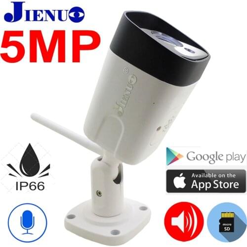 JIENUO IP Camera Wifi 5MP 1080P Two Way Voice Cctv Security Surveillance Outdoor Waterproof Wireless Audio IPCam HD Home Camera