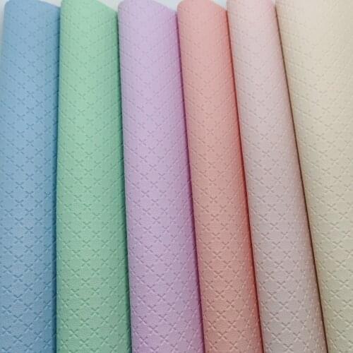 1 YARD Embossed Cross Synthetic Leather Faux Leather for DIY Sewing shoes handbags bows P596