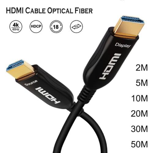 HDMI-compatible Cable Optical Fiber V2.0 Cable 2m/5m/10m/20m/30m/50m 4K 60HZ 3D for HD TV LCD Laptop PS3 Projector Computer