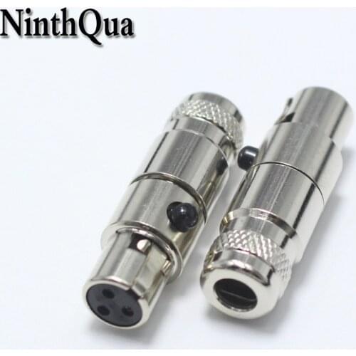 1pcs Mini XLR 3 Pin Female jack Small XLR 3P Audio Socket Metal Microphone Connector MIC Adapter for OD5mm Cable