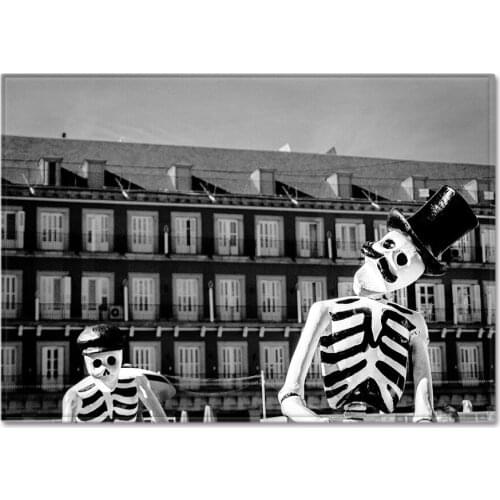 Bohemian style personalized skull pattern floor mats door mats anti-slip mats carpets bedroom living room home decoration