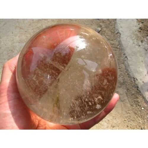 2380g natural clear quartz crystal ball sphere +stand