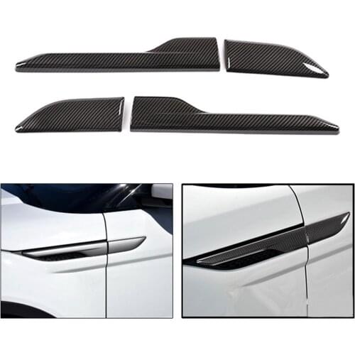 New 4PCS Carbon Fiber Car Side Air Vent Outlet Cover Decoration Stickers For Range Rover Evoque Car Sticker