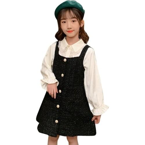 Clothes For Girls Sequin Costume For Girls Dress + Blouse Kids Clothes Girls Spring Autumn Childrens Tracksuits 6 8 10 12 14
