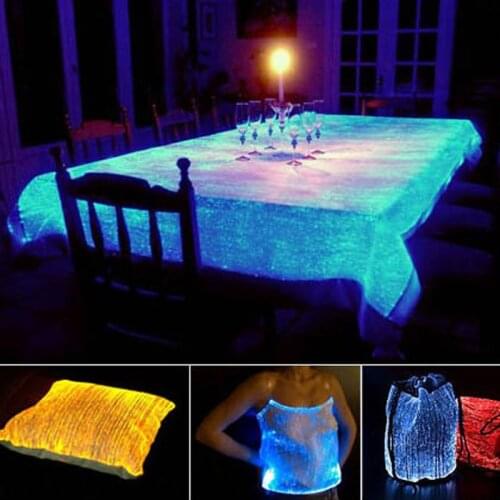 Fiber optic RBG FABRIC LED Night Christmas Day Party fabric material luxury fun e-textiles