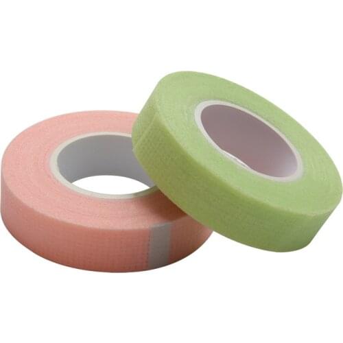 9m Non-woven fabric Eyelashes Tape with holes breathable comfortable Green pink color eye pad Eyelash extension make up tools