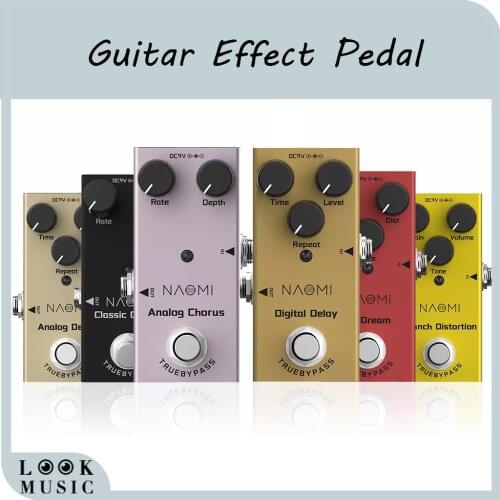 Guitar Effect Pedal Distortion/ Delay/ Chorus Effects Guitar Effect Pedal True Bypass DC 9V 1A Adapter 3 Way Guitar Effect Pedal