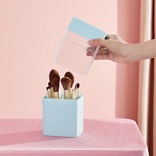 Plastic Makeup Organizer Makeup Brush Holder Box Lipstick Pencil Storage Container Make Up Tools Organizers Case For Cosmetic