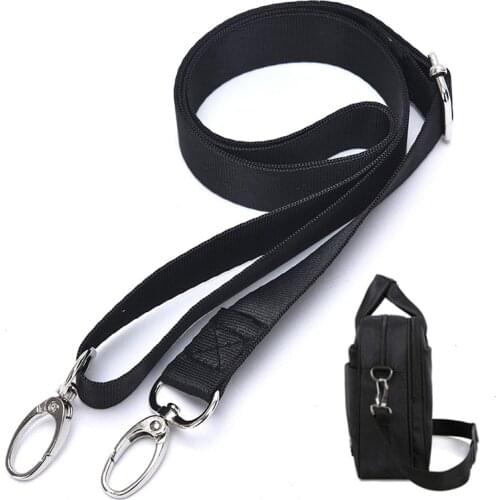 1Pcs Black Shoulder Strap Adjustable Nylon 120x2.5cm Shoulder Bag Belt Replacement Laptop Crossbody Camera Strap