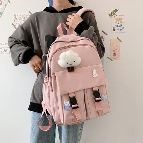 Nylon School Bags for Teenage Girls Waterproof School Laptop Backpack Women Travel Backpacks Student Bookbags Female Rucksack
