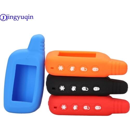 Jingyuqin Silicone Car Key Case For Panther SLK 300 SLK 350 400 450 600RS 625RS 650RS 675RS 2 car alarm LCD keychain Remote