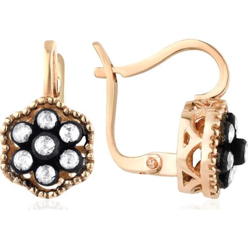 Symbol Gold 0.38 Carat Diamond Earring Piece Jewelry Rope Chain Charm Earring Jacket Bead Figure For Women