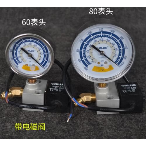 New 1Pcs Solenoid valve vacuum gauge Vacuum negative pressure gauge FOR VI120 /140/180 /240/ 280 Air ultimate vacuum pump
