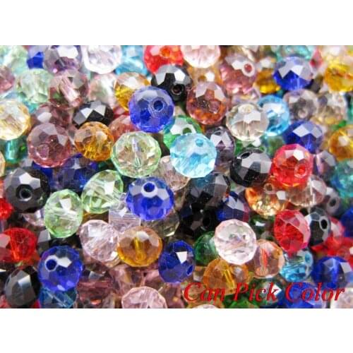 4mm 6mm 8mm mix yjh4 loose strand Mixed Faceted Rondelle Glass Crystal Beads spacer Bracelet jewelry making