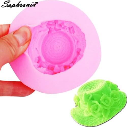 Sophronia S092 Lady Hat Silicone Soap Mold Cake Decorating Tools DIY Sugarcraft Chocolate Candy Resin Clay Moulds 7.9*7.9*3.9CM