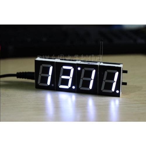 1PCS White Digital LED Electronic Microcontroller Clock Screen Display time NEW